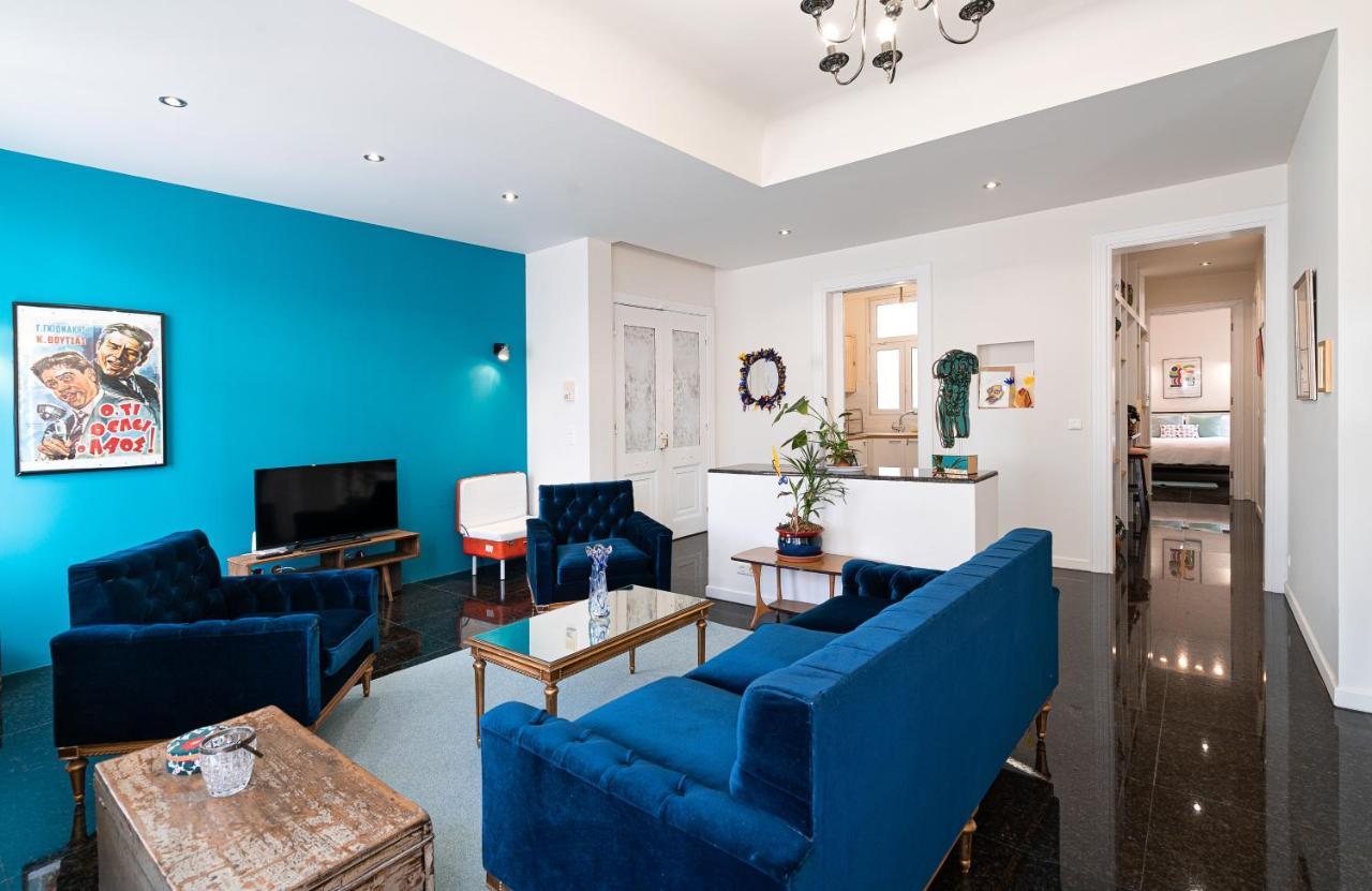 Spacious & Artistic Retro 2Bd Apt With Sauna Athènes Extérieur photo